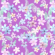 Fabric 28251 | summer flowers on a violet background