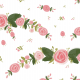 Tkanina 28252 | roses in garlands
