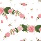 Fabric 28252 | roses in garlands