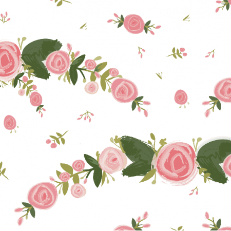 Fabric 28252 | roses in garlands
