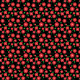 Tkanina 28305 | Red Flowers on black background.