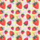 Tkanina 28314 | strawberries on a pastel background