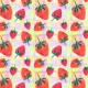 Tkanina 28314 | strawberries on a pastel background