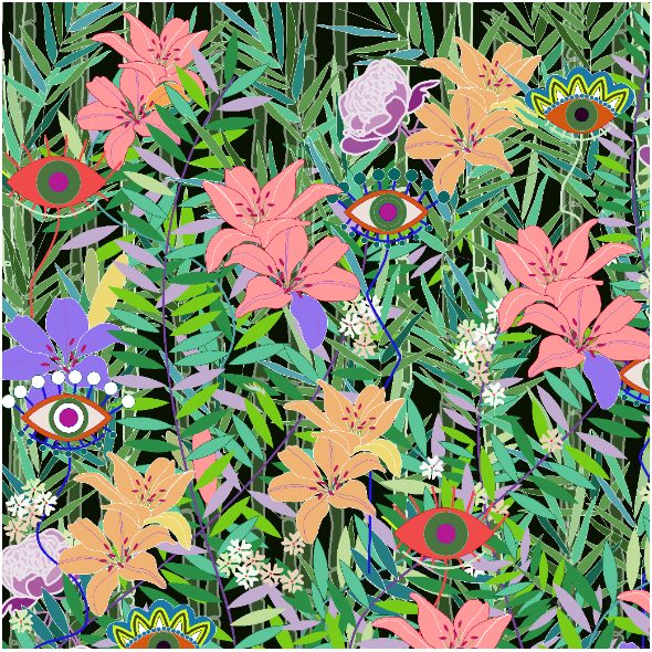 Fabric 28411 | Jungle's eyes