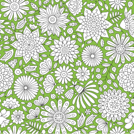 28417 | Zielone Kwiaty Do Kolorowania Anna Grunduls Design