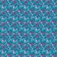 Fabric 28418 | Blue waterways paisley splashes with red aquatic fancy plants