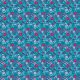 Tkanina 28418 | Blue waterways paisley splashes with red aquatic fancy plants