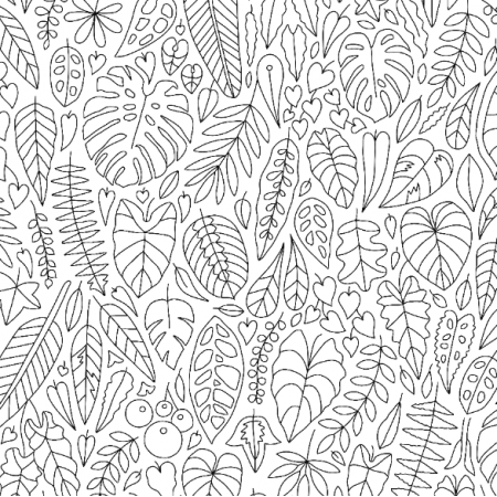 Tkanina 28421 | Rośliny Doniczkowe do Kolorowania Anna Grunduls Design
