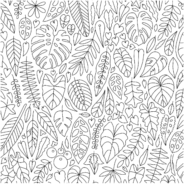 Tkanina 28421 | Rośliny Doniczkowe do Kolorowania Anna Grunduls Design