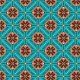 Fabric 28524 | New crispy blue v shapes, flowers and other geometrics