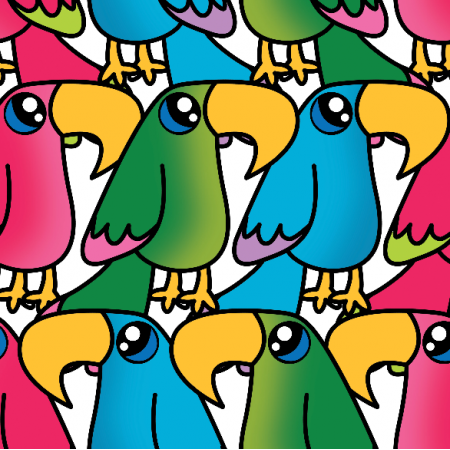 Fabric 28555 | Parrots xxl
