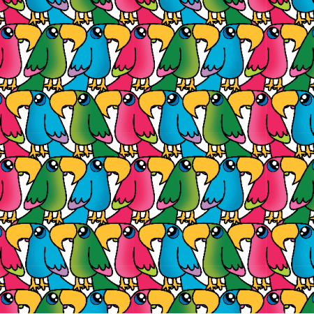 Tkanina 28556 | parrots XS0