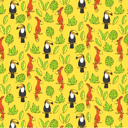 Fabric 2985 | tropical birds