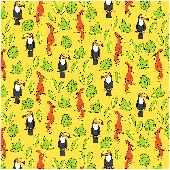 Fabric 2985 | tropical birds