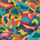 Fabric 28591 | Mixed shapes bright abstract geometrics