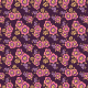 Tkanina 28765 | Ornamentalne różowo-fioletowe kwiaty w stylu retro na purpurowym tle
