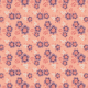 Fabric 28767 | ORNAMENTALNE RÓŻOWO-FIOLETOWE KWIATY W STYLU RETRO NA różowym TLE