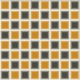 Tkanina 28898 | GREY - MUSTARD CUBE 1