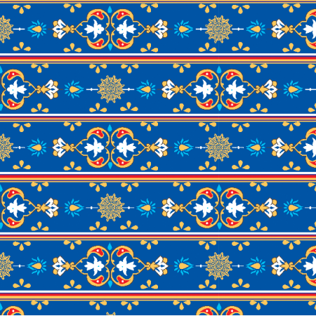 Fabric 29118 | oriental blue 2 paski 7.5 cm