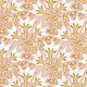 Tkanina 29422 | Enchanting flowering climbing vine pink and mustard, medium scale