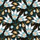 Fabric 29424 | Charming flowering climbing vine on black