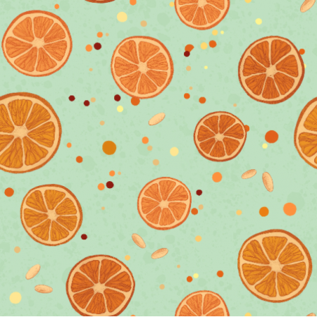 Fabric 29451 | orange mint juice