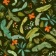 Tkanina 29454 | tropical plants