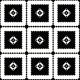 Tkanina 29531 | GEOMETRIC 9 BLACK / WHITE