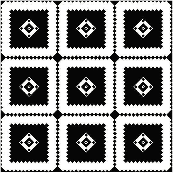 Tkanina 29531 | GEOMETRIC 9 BLACK / WHITE