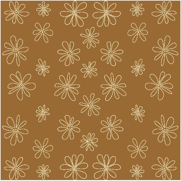 Tkanina 29570 | KWIATKI BEIGE / BROWN