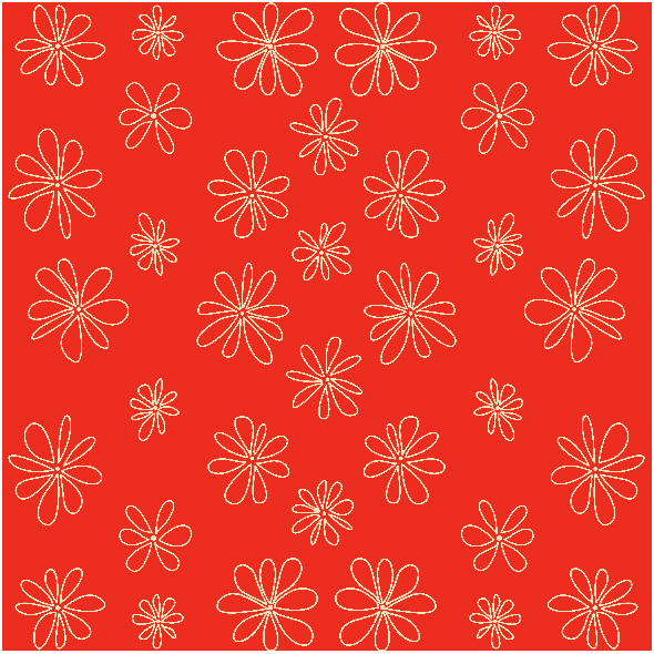 Fabric 29571 | KWIATKI 5 BEIGE / RED