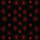 Tkanina 29580 | KWIATKI 13 RED - BLACK