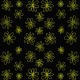 Tkanina 29581 | KWIATKI 14 YELLOW - BLACK