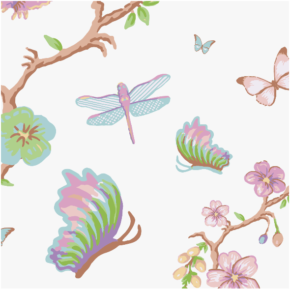 Fabric 3118 | blossoms and butterflies