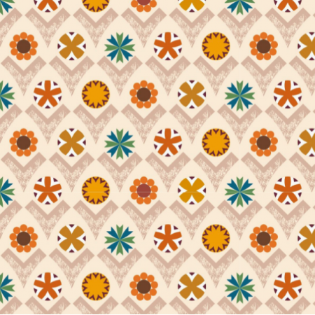 Fabric 29949 |  Nice geometric flowers with texture