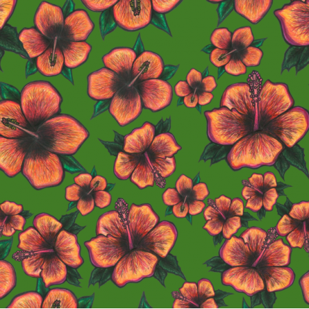 Tkanina 29982 | Magnolie zieleń