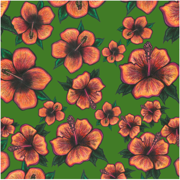 Tkanina 29982 | Magnolie zieleń