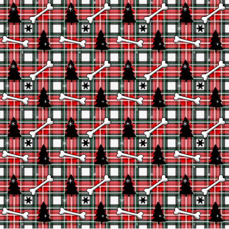 Fabric 30029 | Doggie Xmas red white and black