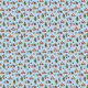 Fabric 30231 | Swiąteczny Wzór Ze Świętym MIkołajem - NiEbieskiE Tło 