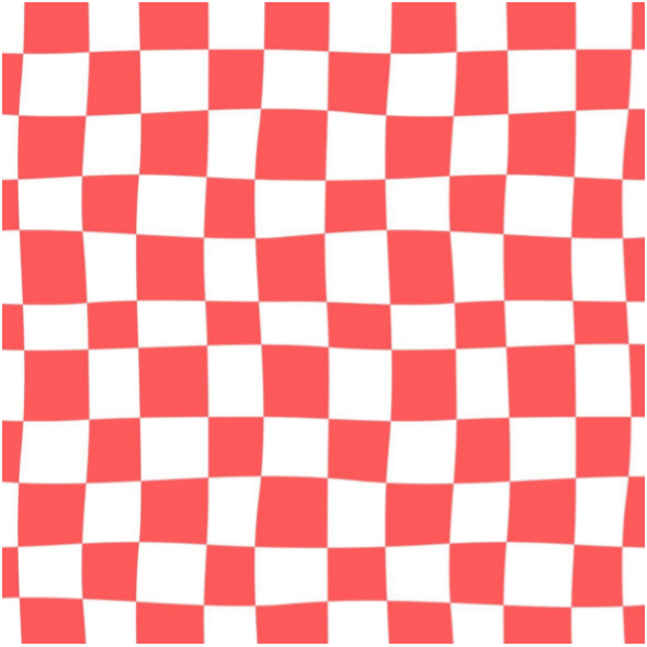 Tkanina 30235 | Trendy modern Checkered bright orange-red