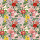 Fabric 30544 | Ogród Botaniczny Na Różowym Tle