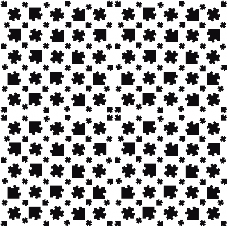Fabric 30583 | PUZZLE 1 BLACK / WHITE