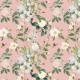 Fabric 30589 | Duże Białe Kwiaty Na Różowym 