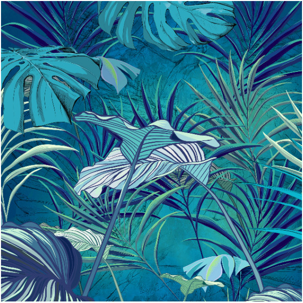 Fabric 30761 | Blue Foliage
