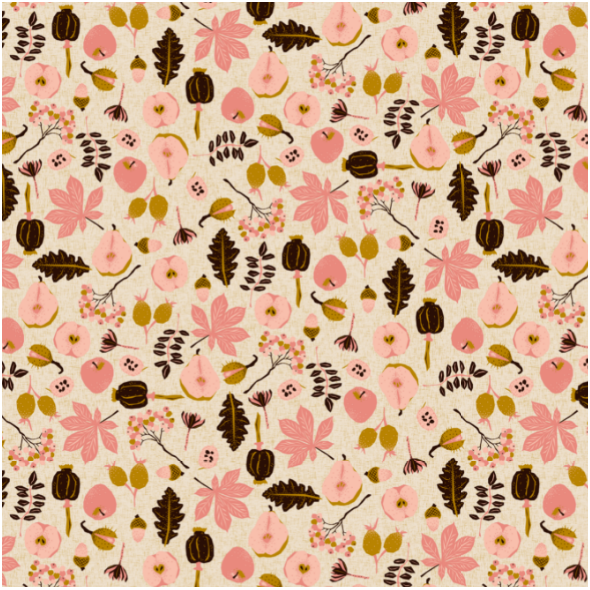 Fabric 30788 | Autumn botanicals insweet colors