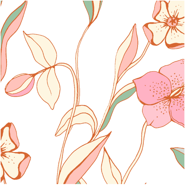 Tkanina 30800 | Subtle Pink Flowers