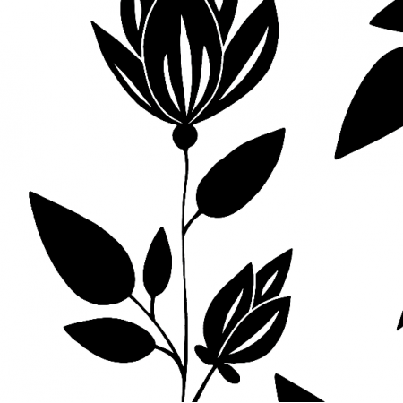 Tkanina 30821 | czarna lilia (symmetree art)