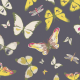 Tkanina 3206 | butterflies, black