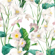 Tkanina 30847 | white Flowers
