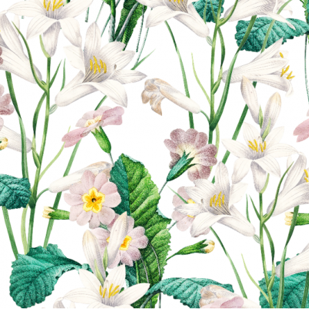 Fabric 30847 | white Flowers